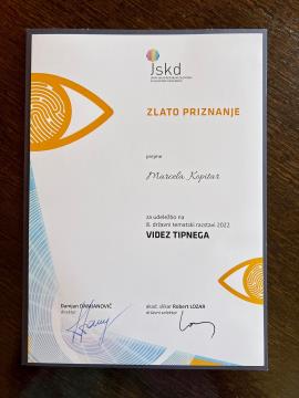 Zlato priznanje za Videz tipnega